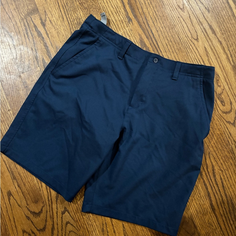 Under Armour Boy's Youth XL Navy Blue Golf Shorts Adjustable Waist Pockets